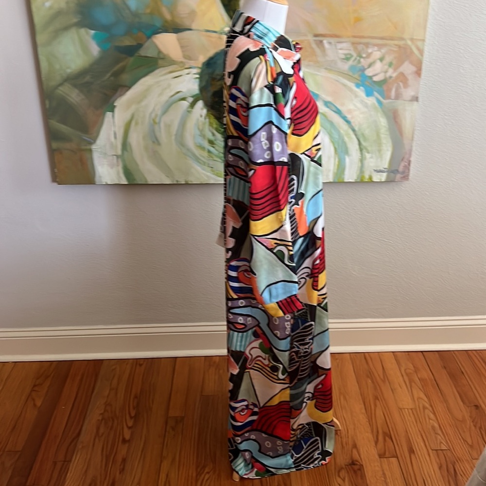 JUST DARVINY French Dress Fiji MD/LG button down shirt dress - Picture 6 of 16
